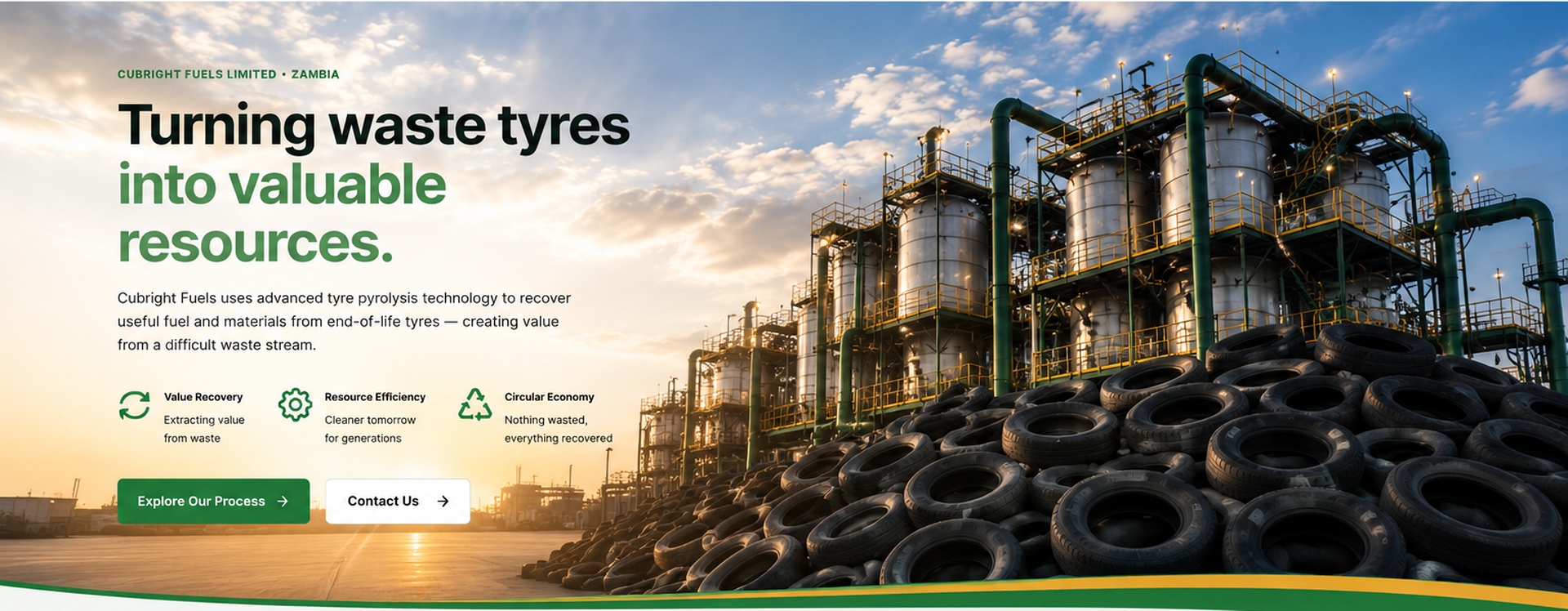 Cubright Fuels: turning waste tyres into valuable resources through tyre pyrolysis